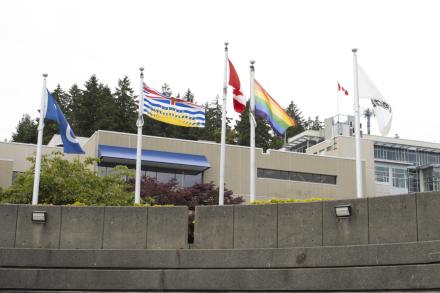 Flag on campus